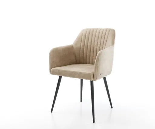 Jídelní židle Greg-Flex béžová vintage zúžená podnož černá