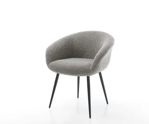 Jídelní židle Vinka-Flex podnož zúžená kovová černá bouclé