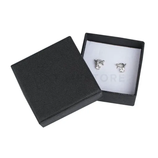 Papírová krabička na náušnice černá BOX-006-EA - 30 dnů na vrácení zboží