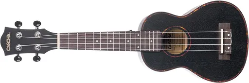 Cascha HH 2262L Soprano Ukulele Mahogany LH Black