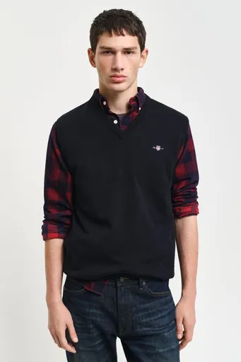 VESTA GANT CLASSIC COTTON SLIPOVER BLACK