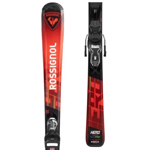 Rossignol HERO JR 130-150 XPRESS JR + XPRESS 7 GW Juniorské sjezdové lyže, červená, velikost