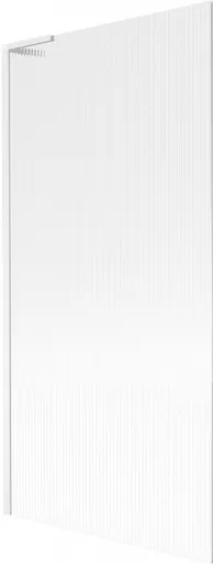 MEXEN/S Next L vanová zástěna FIX 90 x 150, proužky, bílá 895-090-000-03-09-20