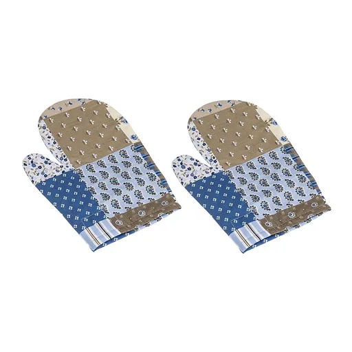 Bellatex Kuchyňská chňapka Patchwork modrá, 28 x 18 cm, 2 ks