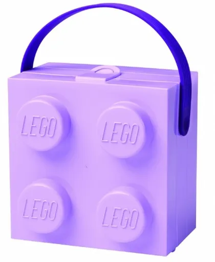 LEGO box s rukojetí - fialová