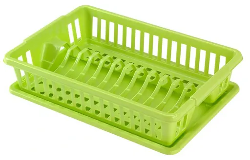 Plastový odkapávač s podnosem HEIDRUN 38x26cm Varianta: BÍLÁ