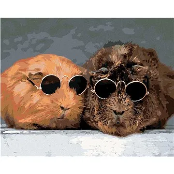 Morčata se opalují, 40×50 cm, vypnuté plátno na rám (6055381)