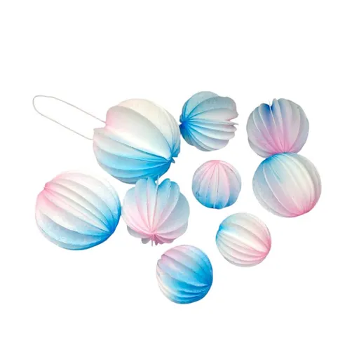 Oblátkové vějířky fialovo-modré - K-Decor