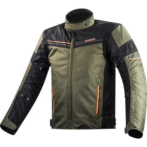 Pánská moto bunda LS2 Shadow Man Khaki Black khaki-černá L