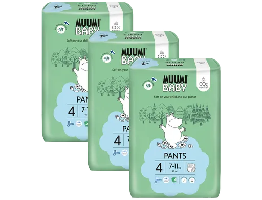 Muumi Baby Pants 4 Maxi 7–11 kg eko kalhotky 120 ks