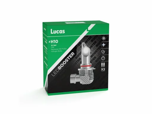 Lucas 12V H10 LED žárovka PY20d, sada 2 ks 6500K