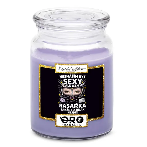 Svíčka Sexy řasařka (Vůně svíčky: Levandule)