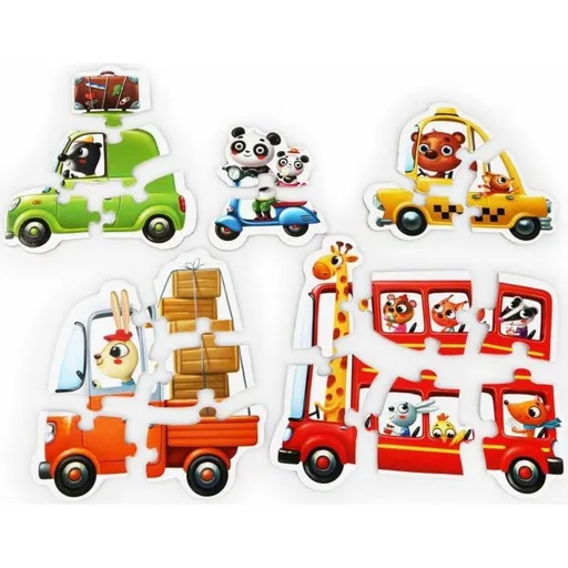 Puzzlika 13784 Auta puzzle 5 obrázků 20 dílků