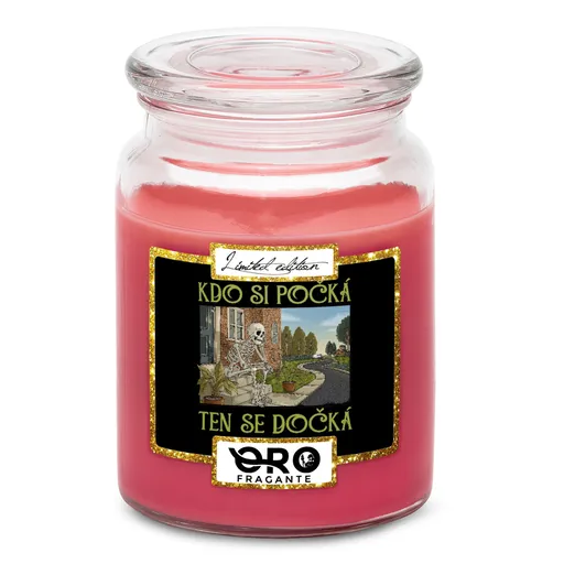 Svíčka Čekání na kurýra (Vůně svíčky: Višně v čokoládě)
