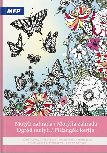 Omalovánky antistresové Motýlí zahrada