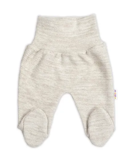Baby Nellys Pletené kojenecké polodupačky Hand Made, světle béžové, vel.56