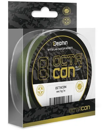 Delphin splétaná šnůra octacon zelená 135 m - 0,14 mm 9 kg