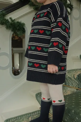 Dětské šaty s příměsí vlny Konges Sløjd BELOU KNIT DRESS