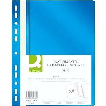 Q-CONNECT A4 s euroděrováním, modrý - balení 10 ks (KF15663)