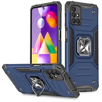 Ring Armor plastový kryt na Samsung Galaxy M31s, modrý, 19914 (WOZ19914)