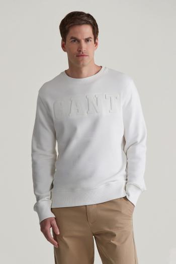 MIKINA GANT EMBOSSED C-NECK SWEAT EGGSHELL