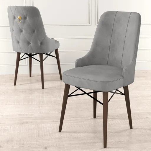 Sada židlí (6 kusů) Pare - Grey, Brown