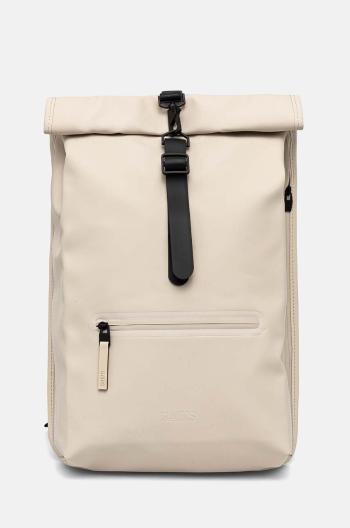 Batoh Rains Rolltop Rucksack W3 béžová barva, velký, hladký, 13320-26