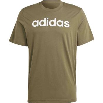 adidas ESSENTIALS SINGLE JERSEY EMBROIDERED LOGO Pánské triko, khaki, velikost