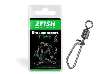 Zfish Obratlík s karabinkou Rolling swivel with T Snap 10ks