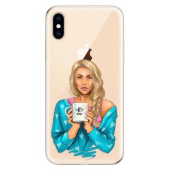 Odolné silikonové pouzdro iSaprio - Coffe Now - Blond - iPhone XS