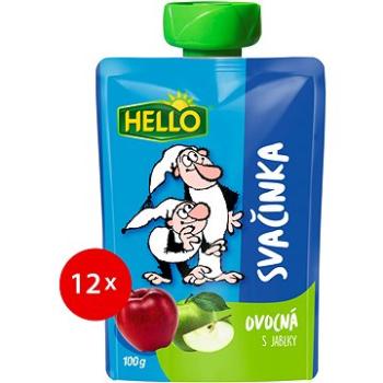 HELLO ovocná kapsička s jablky 12× 100 g (8590014639119)