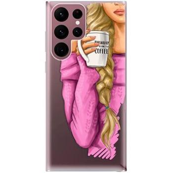 iSaprio My Coffe and Blond Girl pro Samsung Galaxy S22 Ultra 5G (coffblon-TPU3-S22U-5G)