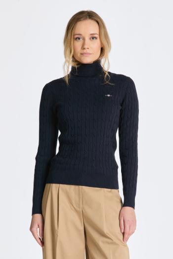 ROLÁK GANT STRETCH COTTON CABLE TURTLENECK EVENING BLUE