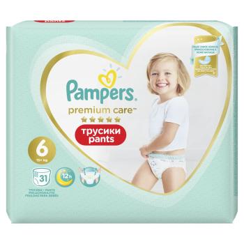 Pampers Premium Care vel. 6 15+ kg plenkové kalhotky 31 ks