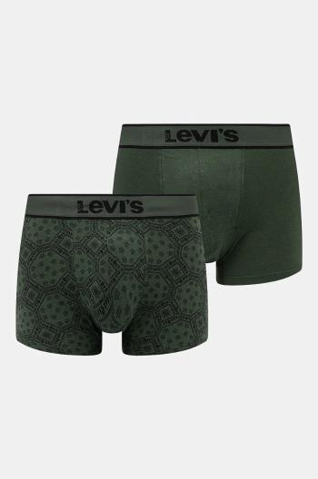 Boxerky Levi's 2-pack pánské, zelená barva, 37149-1032