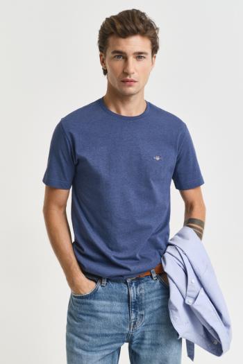 TRIČKO GANT REG SHIELD SS T-SHIRT DARK JEANSBLUE MELANGE