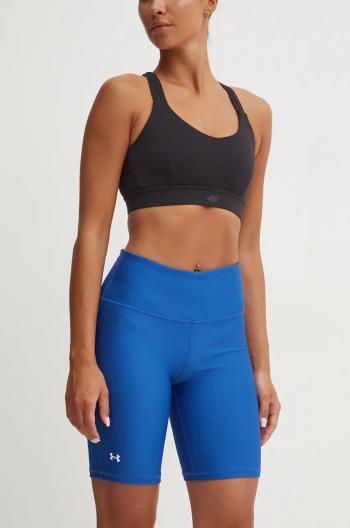 Tréninkové šortky Under Armour dámské, tmavomodrá barva, hladké, high waist