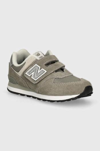 Dětské sneakers boty New Balance 574 šedá barva, PV574EVG