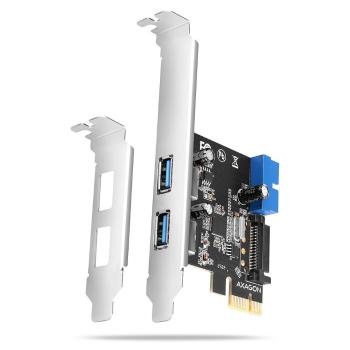 Vezérlőkártya AXAGON PCEU-232VLS, 2+2x USB 3.2 Gen 1 port, 5 Gbps, PCIe card, SATA power, SP & LP