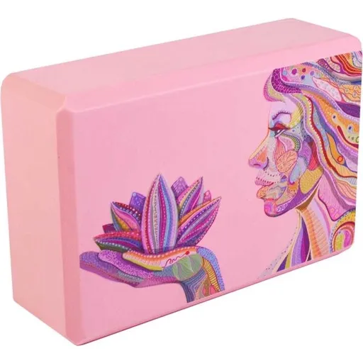 YOGGYS LOTUS BLOSSOM Cihlička na cvičení, růžová, velikost