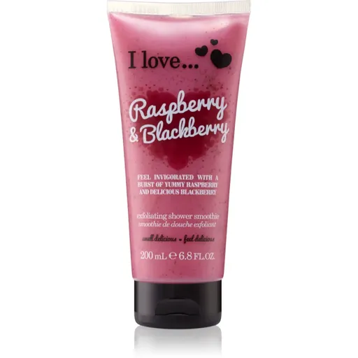 I Love Raspberry & Blackberry sprchový gel s peelingovým efektem 200 ml