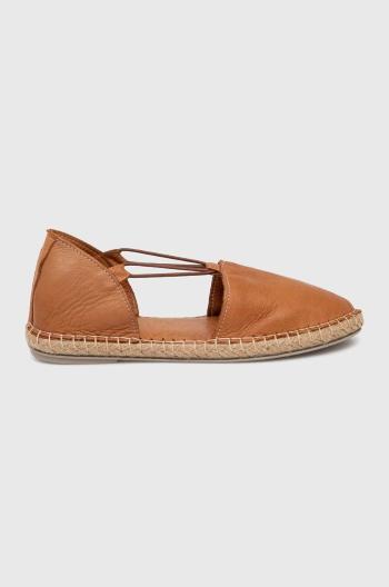 Kožené espadrilky Answear Lab hnědá barva