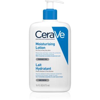 CeraVe Moisturizers Lotion hydratační mléko na tělo a obličej pro suchou až velmi suchou pokožku 473 ml