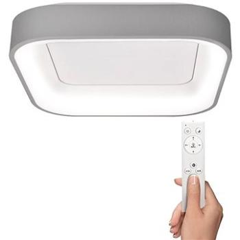 Solight LED stropní světlo čtvercové Treviso, 48W, 2880lm, stmívatelné, dálkové ovládání, šedá (WO769-G)