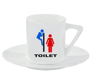 Espresso hrnek s podšálkem 100ml Toilet