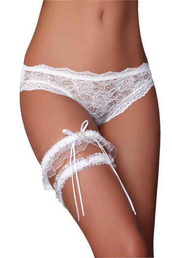 Elegantní podvazek Garter set white