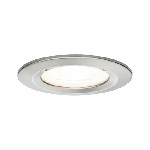 PAULMANN Vestavné svítidlo LED Nova kruhové 1x6,5W GU10 kov kartáčovaný nevýklopné 934.39 P 93439