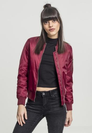 Urban Classics Ladies Basic Bomber Jacket burgundy - XS