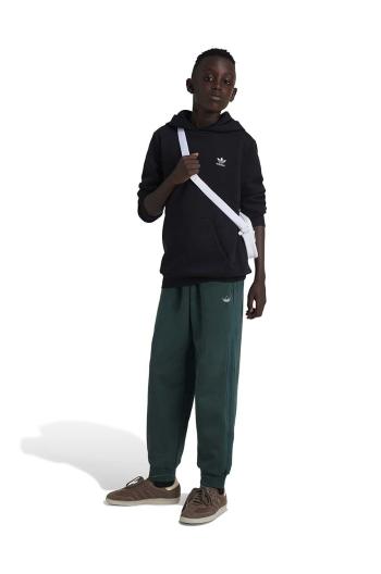 Dětská mikina adidas Originals HOODIE černá barva, s kapucí, hladká, IW3500