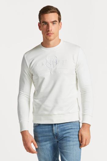 MIKINA GANT REG TONAL SHIELD C-NECK SWEAT EGGSHELL